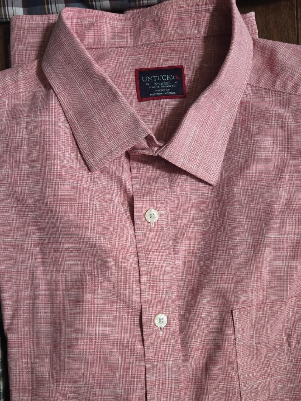 UNTUCKit Men's Button-Down Plaid & Solid Shirt Bundle - Blue, Brown, Black, Pink - Picture 3 of 9